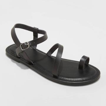 Target Women's Tera Naked Ankle Strappy Sandals - Universal Thread Black