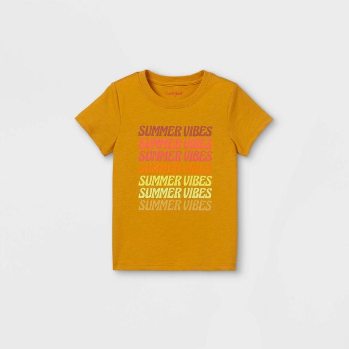 Toddler Boys' Summer Vibes Graphic Short Sleeve T-shirt - Cat & Jack Yellow
