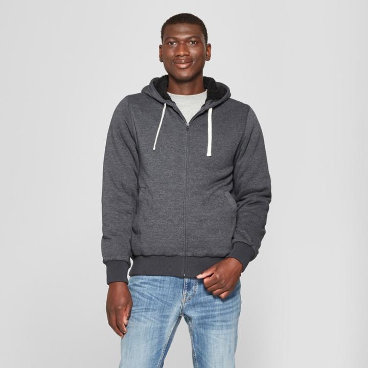Men's Sherpa Fleece Jacket - Goodfellow & Co Black