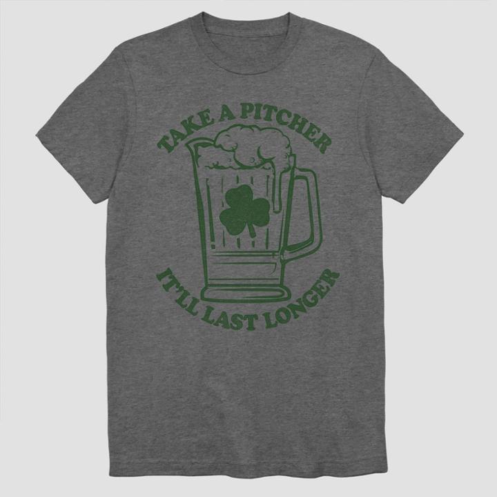 Fifth Sun Men's Take A Pitcher Short Sleeve Graphic T-shirt - Graphite Heather S, Men's, Size:
