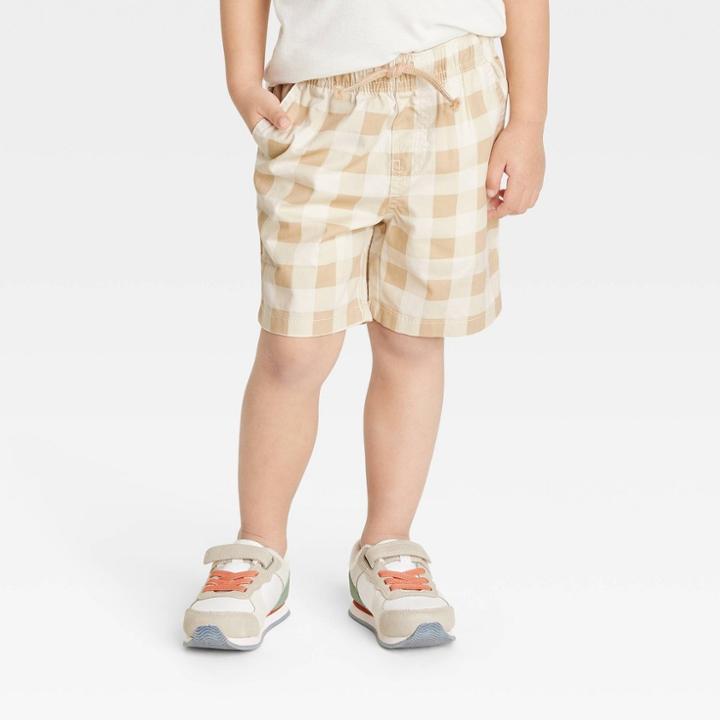Toddler Boys' Woven Pull-on Shorts - Cat & Jack Beige
