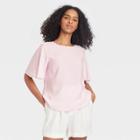 Women's Flutter Short Sleeve Top - A New Day Purple