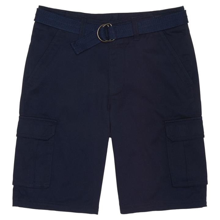 Boys' French Toast Belted Cargo Shorts - Navy (blue)