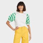 Women's Puff Short Sleeve T-shirt - Who What Wear Green