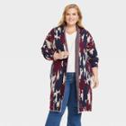 Women's Plus Size Open-front Cardigan - Knox Rose Navy
