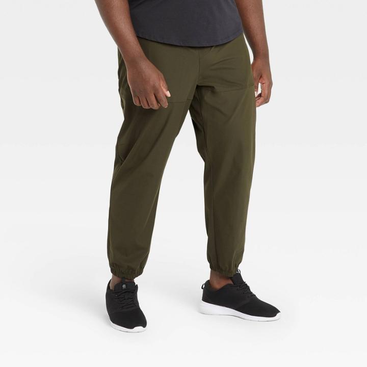 Men's Big & Tall Utility Tapered Jogger Pants - All In Motion Olive Green