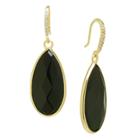 Distributed By Target Gold Plated Black Drop Earrings - Gold/black, Infant Girl's
