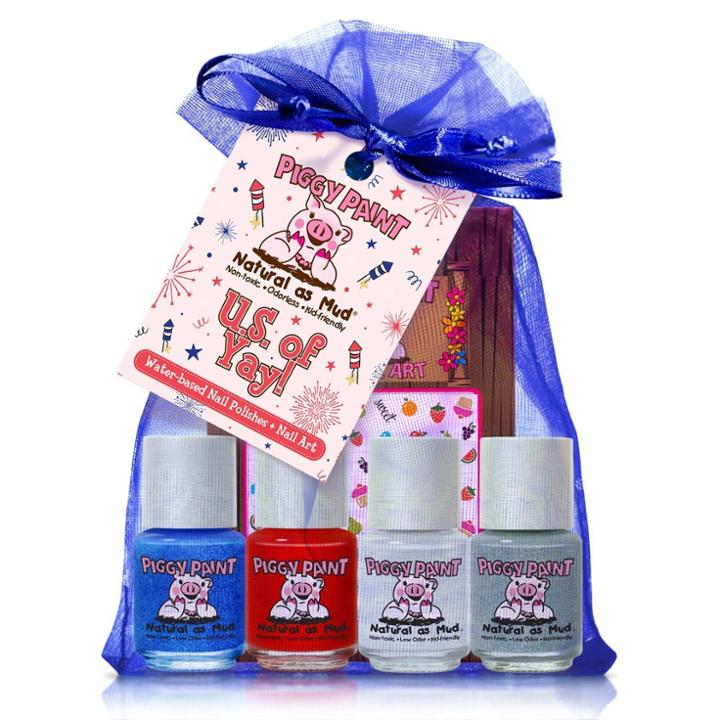 Piggy Paint Nail Polish Set - U.s Of Yay! - 4pk/0.25 Fl Oz Each +