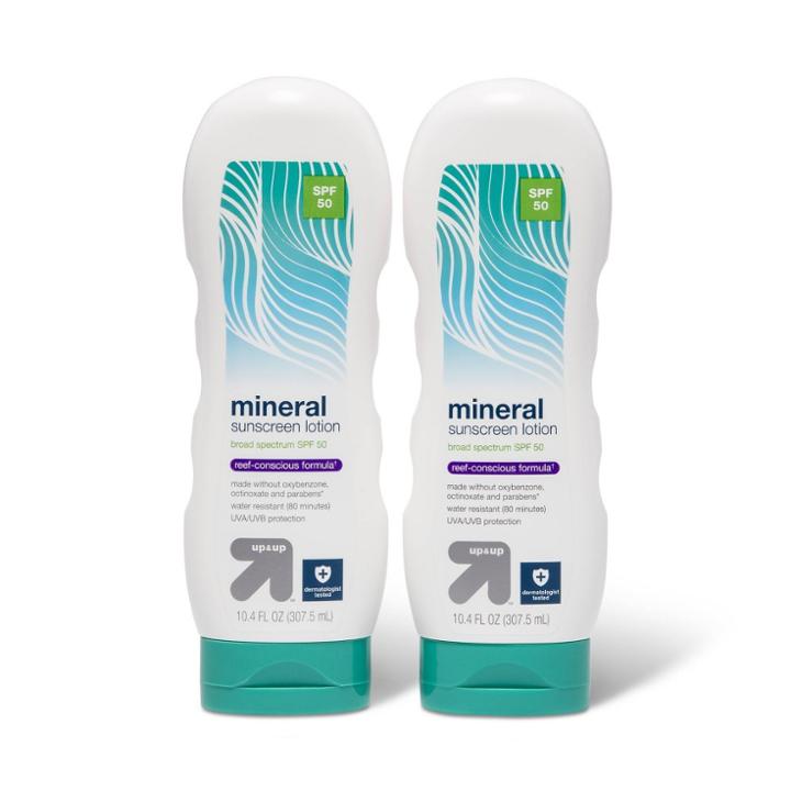 Mineral Sunscreen Lotion Value Pack - Spf 50 - 2pk/20.8 Fl Oz - Up & Up