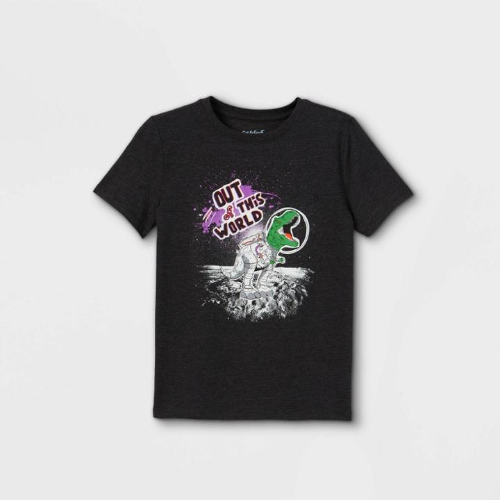 Boys' 'out Of This World' Short Sleeve Graphic T-shirt - Cat & Jack Black