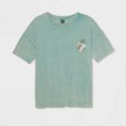 Women's Floral Print Short Sleeve Beach Graphic Oversized T-shirt - Wild Fable Teal S, Women's, Size: