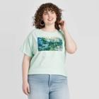 Women's Plus Size Claude Monet Short Sleeve Graphic T-shirt - Fifth Sun (juniors') - Blue Glacier 1x, Women's,