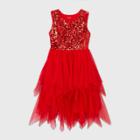 Girls' Adaptive Sequin Dress - Cat & Jack Red