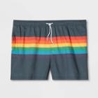 Trinity Collective Pride Adult Extended Size 5.5 Gender Inclusive Swim Board Shorts - Navy 2xb,
