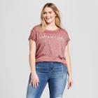 Women's Gilmore Girls Plus Size Short Sleeve Crew Neck T-shirt (juniors') - Burgundy