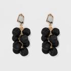 Wrapped Bubble Bead Cluster Ball Drop Earrings - A New Day Black