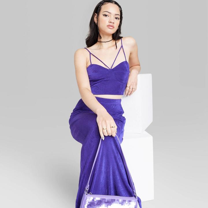 Women's Corset Tiny Top - Wild Fable Grape Purple