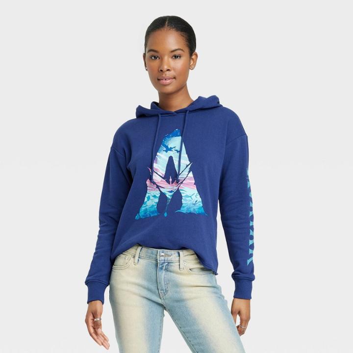Women's Avatar Graphic Hoodie - Blue