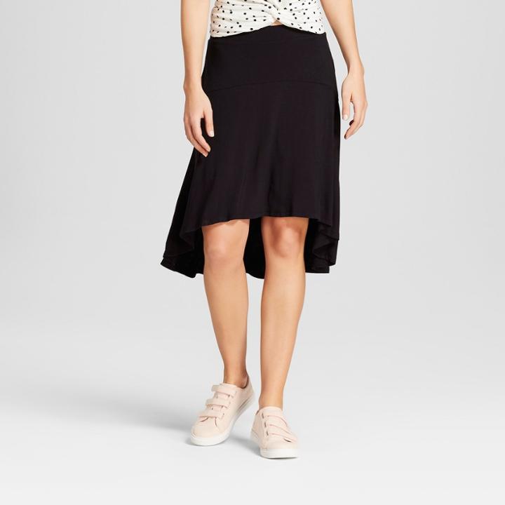 Women's Drop Waist Skirt - A New Day Black Xxs