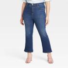 Women's Plus Size High-rise Demi-boots Ankle Jeans - Ava & Viv Dark Blue Denim