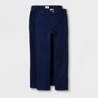 Boys' 2pc Ultimate Flat Front Uniform Chino Pants - Cat & Jack Navy (blue)