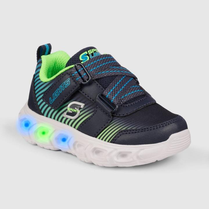S Sport By Skechers Toddler Boys' S Sport By Sketchers Ayden Light-up Apparel Sneakers - Navy/green