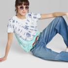 Women's Short Sleeve Tie-dye T-shirt - Wild Fable Blue