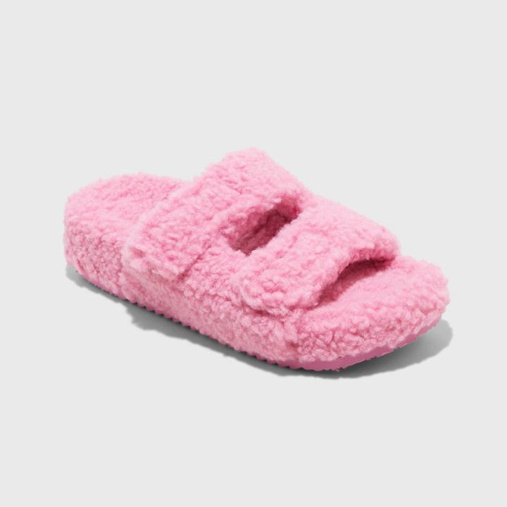 Women's Stella Double Strap Slide Slippers - Stars Above Pink