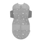 Happiest Baby Snoo Sack Swaddle Wrap - Gray Melange With Planets Stars On Wings -