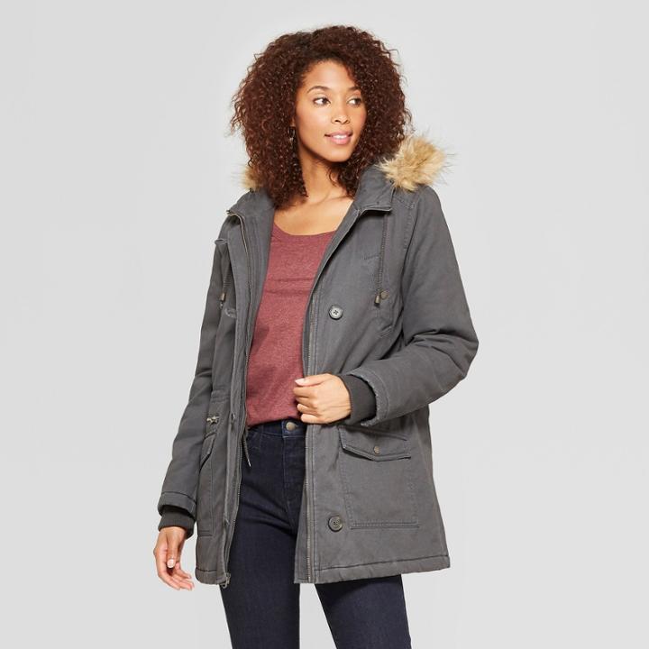 Women's Hooded Parka - Universal Thread Gray