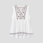 Women's Sleeveless Embroidered Blouse - Knox Rose White