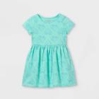 Toddler Girls' Short Sleeve Dress - Cat & Jack Aqua