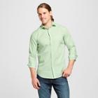 Men's Standard Fit Long Sleeve Button-down Dress Shirt - Goodfellow & Co Celadon