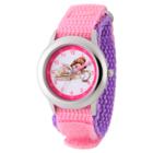 Girls' Disney Princess Belle, Mrs Potts, And Chip Stainless Steel Time Teacher Watch - Pink