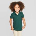 Toddler Girls' Short Sleeve Pique Uniform Polo Shirt - Cat & Jack Jungle Gym Green