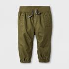 Baby Boys' Twill Joggers Set - Cat & Jack Tan/green