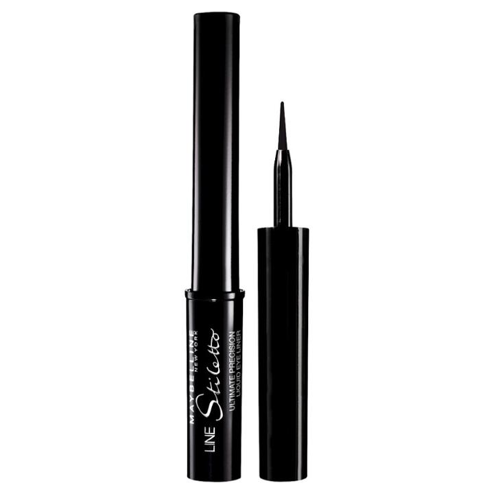 Maybelline Line Stiletto Ultimate Precision Liquid Eye Liner 01 Blackest Black 0.05 Fl Oz, 501 Blackest Black