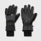 Men's Zipper Pocket Ski Gloves - Goodfellow & Co Black