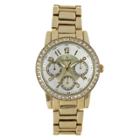Peugeot Watches Women's Peugeot Silver Dial Multifunction Watch With Crystals From Swarovski - Gold