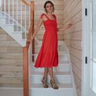Women's Sleeveless Tie Shoulder Dress - A New Day Red