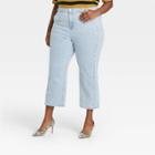 Women's Plus Size Flare Cropped Denim Pants - Who What Wear Blue