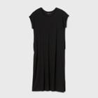 Women's Plus Size Short Sleeve Maxi T-shirt Dress - Ava & Viv Black X, Women's