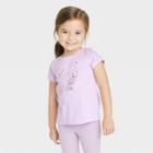 Toddler Girls' Polar Bear Short Sleeve Shirt - Cat & Jack Light Violet
