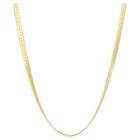 Tiara Gold Over Silver 18 Herringbone Chain Necklace, Size: 18 Inch, Yellow