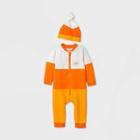 Baby Candy Corn Long Sleeve Romper Set With Hat - Cat & Jack Orange