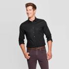 Men's Slim Fit Long Sleeve Dress Button-down Shirt - Goodfellow & Co Black