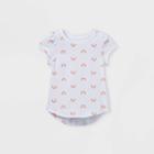 Toddler Girls' Rainbow Short Sleeve T-shirt - Cat & Jack White