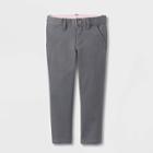 Toddler Girls' Skinny Slim Fit Uniform Chino Pants - Cat & Jack Gray