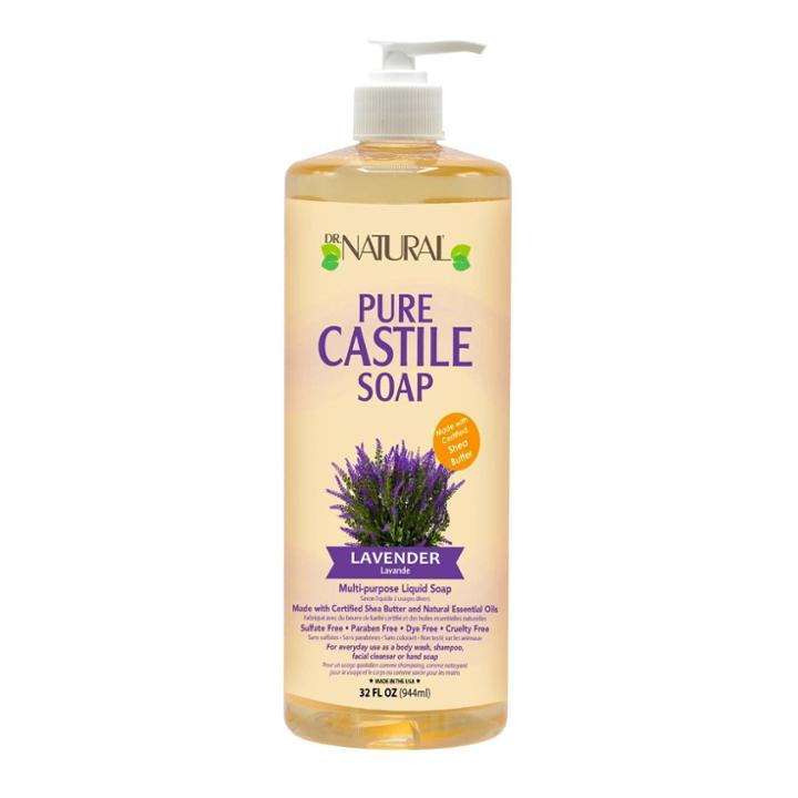 Dr. Natural Pure Castile Soap With Organic Shea Butter - Lavender