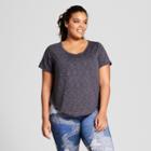 Plus Size Women's Plus Scoop Neck Crop T-shirt - Joylab Charcoal Heather